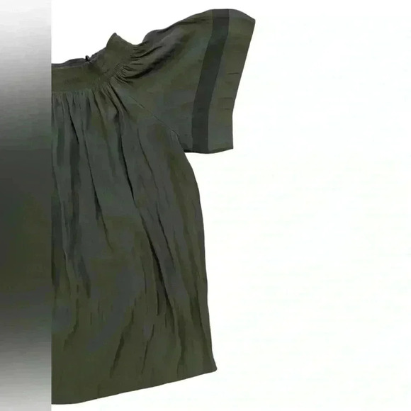 RAMY BROOK Blouse Shirt Black Jessica Smocked Off Shoulder Women's Size XSmall - Picture 6 of 12